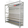Integrated storage racking and display shelving