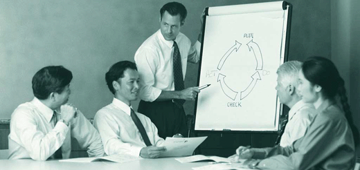 ISO management circle. Plan - Do - Check - Improvement