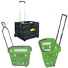 Mobile trolley baskets with casters