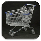 150L Ruski series shopping trolleys for supermarkets