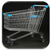 210L Ruski series shopping trolleys for supermarkets