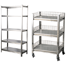 Durable stainless steel shelving for shop display and warehouse storage